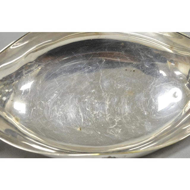 Vintage Regency Style Italian Arg 1000 Silver Plated Compote Fruit Bowl W/ Faces For Sale - Image 11 of 18