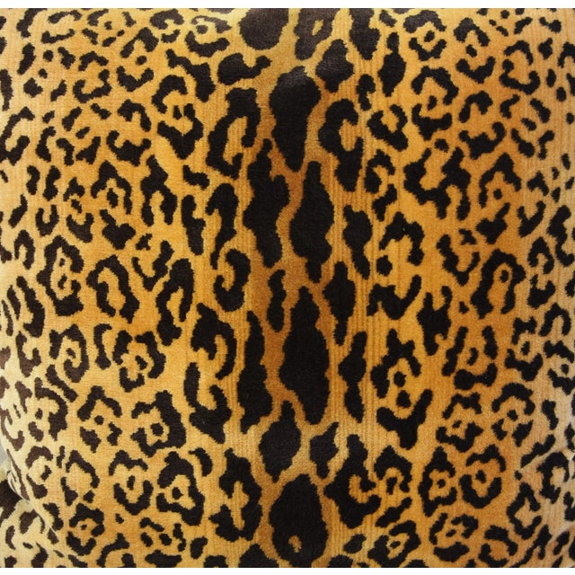 French Provincial Scalamandre Leopardo/Leopard Feather/Down Pillow 24" Square For Sale - Image 3 of 5