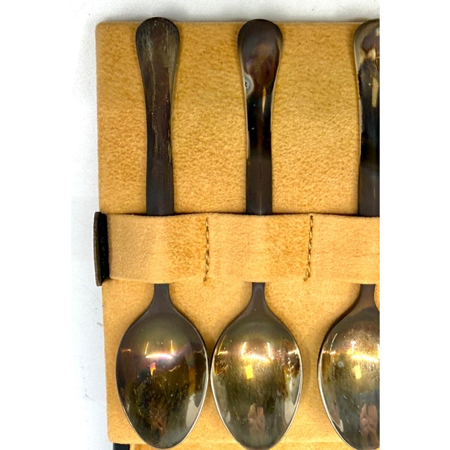 Early 20th Century Boxed Bulgari Rosenthal Eccentrica Eccentria Sterling Silver Spoons - Set of 6 For Sale - Image 10 of 13