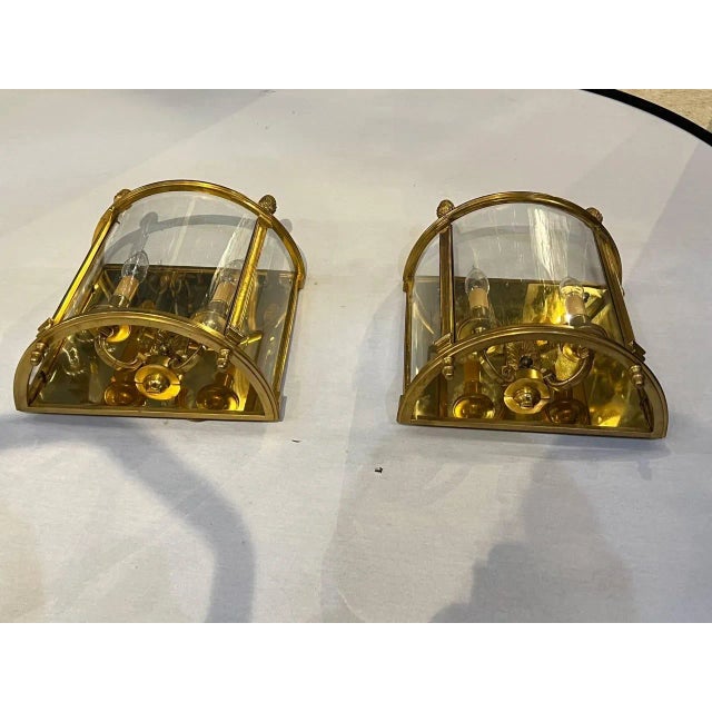 French 1930's Empire Style French Sconces - a Pair For Sale - Image 3 of 9