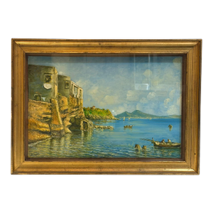 1920s Oil on Board in Shadowbox Frame