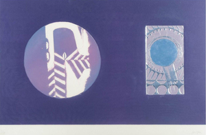 Gino Scarpa, Color Lithograph with Silver Leaf, 1970s, Paper