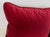 Pair of Burgundy Red Cotton Velvet Throw Pillows with Down Inserts For Sale - Image 4 of 10