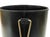 Black Mid-Century Black Leather & Brass Wastepaper Basket attributed to Carl Auböck, Austria, 1950s For Sale - Image 8 of 15