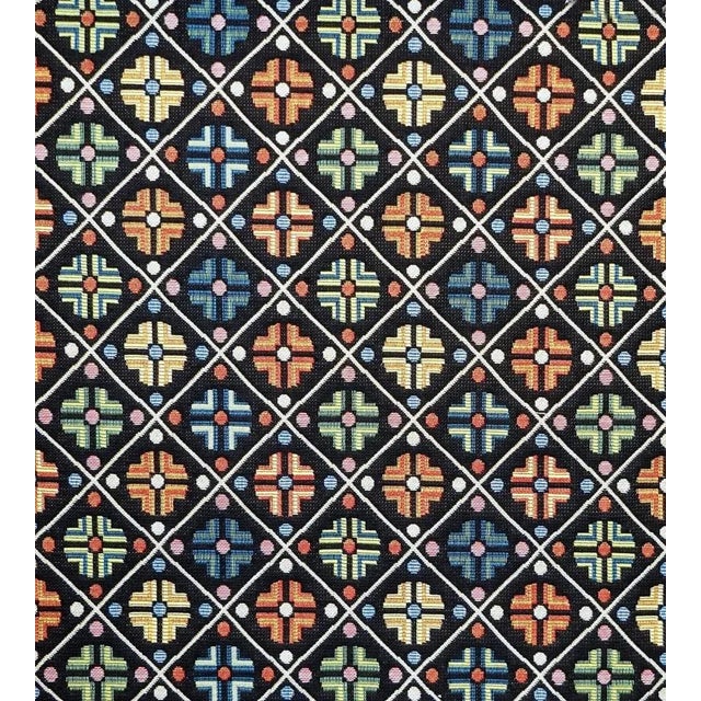 The House of Scalamandré Kirov Fabric, Multi/Black For Sale