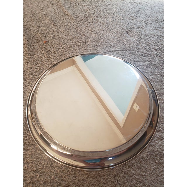 Vintage Large Italian Silver Plated Gallery Tray For Sale In Indianapolis - Image 6 of 8
