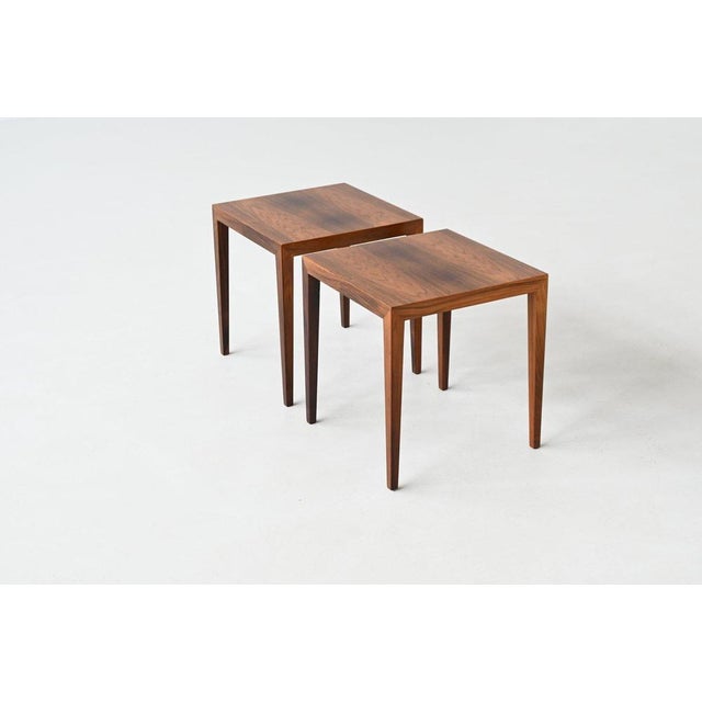 Vintage Danish Side Tables in Rosewood by Severin Hansen, 1960, Set of 2 For Sale - Image 6 of 18