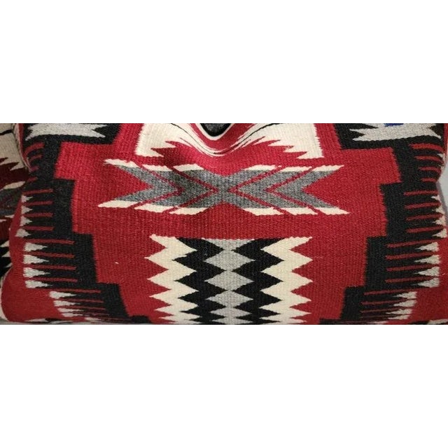 Vintage Woven Pillows With Geometric Patterns - a Pair For Sale - Image 4 of 7