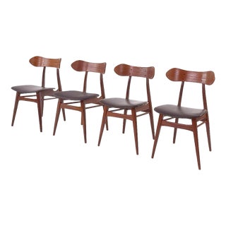 Kastrup Dining Chairs by Louis Van Teeffelen for Wébé, 1960s, Set of 4 For Sale