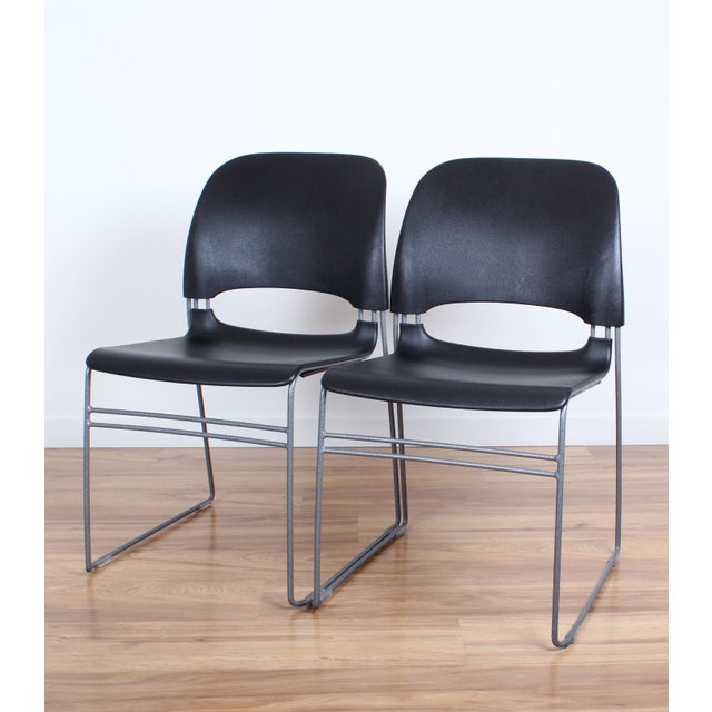 Tom Newhouse for Herman Miller Limerick Stacking Chairs A Pair Chairish