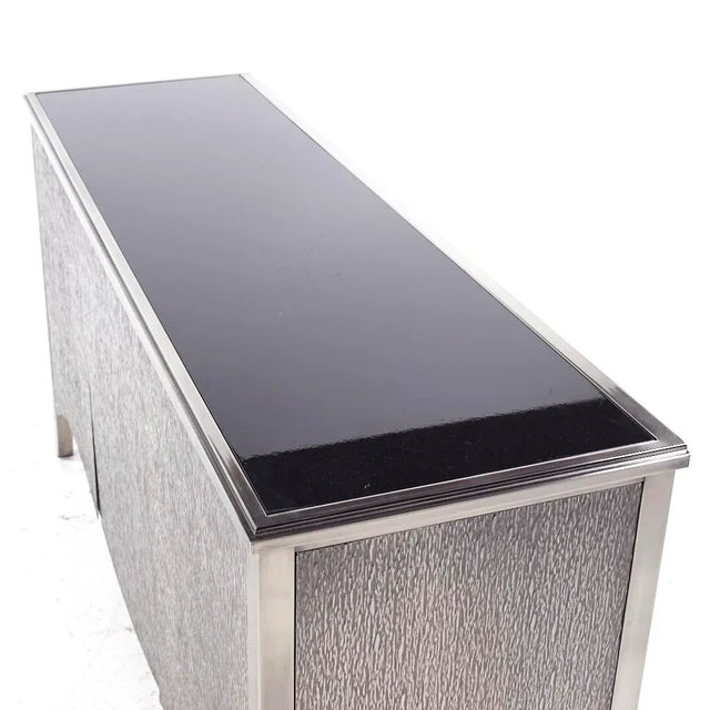 Design Institute America Dia Mid Century Metal and Glass Credenza For Sale - Image 9 of 9