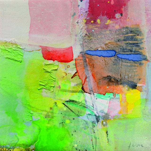 Greet Helsen Contemporary Abstract Acrylic on Canvas "In the Green" by Greet Helsen For Sale - Image 4 of 4