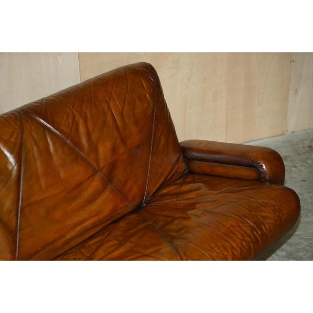 Mid-Century Modern Hand Dyed Brown Leather Sofa by Marcel Breuer For Sale - Image 13 of 15