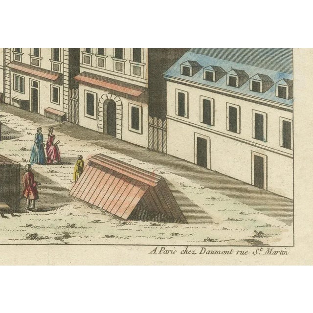 Hand-Colored Optical View of Vienna, 1780, Paper For Sale - Image 6 of 9