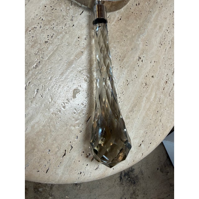 1970s Vintage Italian Magnifying Glass With Faceted Crystal Handle For Sale - Image 5 of 7