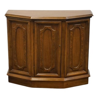 Davis Cabinet Co. Solid Walnut Italian Provincial 34" Accent Console Cabinet 7-283-24 For Sale