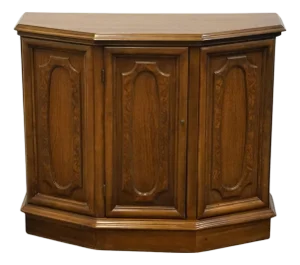 Davis Cabinet Co. Solid Walnut Italian Provincial 34" Accent Console Cabinet 7-283-24