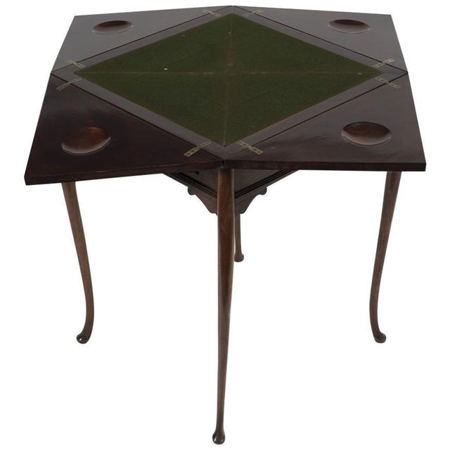 19th Century Square Game Table in Mahogany Wood, Italy For Sale - Image 5 of 5