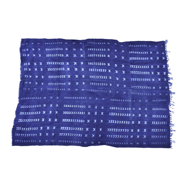 Early 20th Century Indigo Textile Dogon or Mossi 60.5x43 Inch For Sale - Image 4 of 4