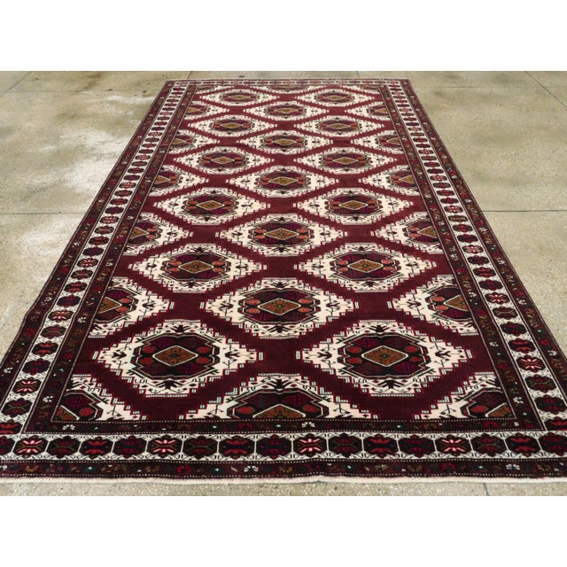 Galerie Shabab Collection Mid-20th Century Central Asian Turkoman Carpet For Sale - Image 4 of 10