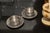 Vintage Italian Pewter Espresso Demitasse Cups and Saucers- 4 Pieces For Sale - Image 9 of 9