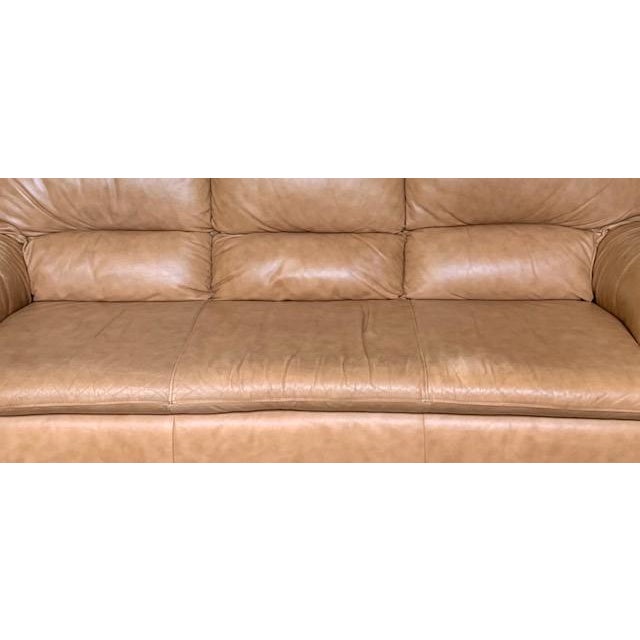 Chateau d'Ax Italian Leather 3 Seater Sofa Y2k For Sale - Image 13 of 17