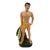 Mid 20th Century Hand Painted Native Surfer W/ Gold Machete Ceramic Sculpture For Sale
