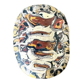 Vintage Italian Scagliola Artisanal Pigmented Plaster Turtle Shell For Sale