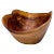 French Riviera Style Brown Bowl in Olive Wood, 1960 For Sale