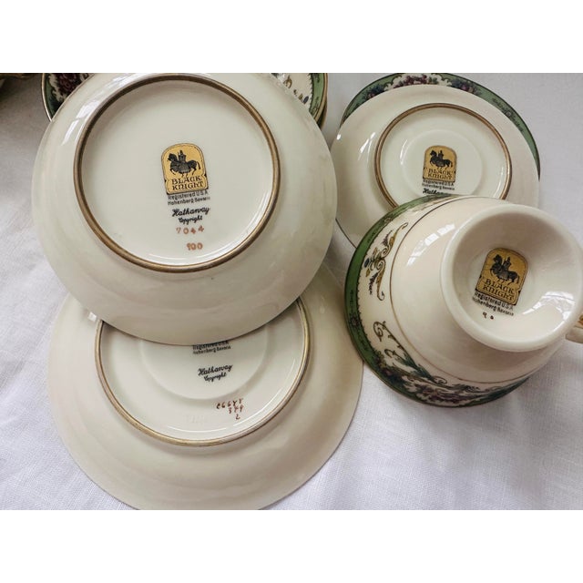 Vintage Black Knight "Hathaway" 34 Piece China Set For Sale - Image 10 of 11