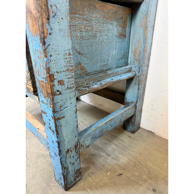 Industrial Blue Wood Chest of Drawers, 1950s For Sale - Image 11 of 18