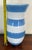 Signed Vintage Barbara Eigen Blue and White Striped Studio Pottery Vase For Sale In Indianapolis - Image 6 of 6