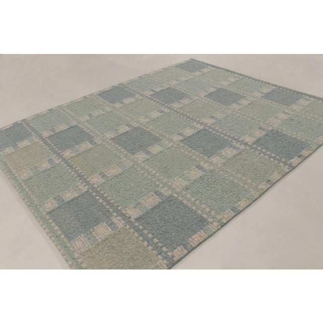 Rug & Kilim Contemporary Scandinavian Style Geometric Wool Rug, by Rug & Kilim, India For Sale - Image 4 of 10