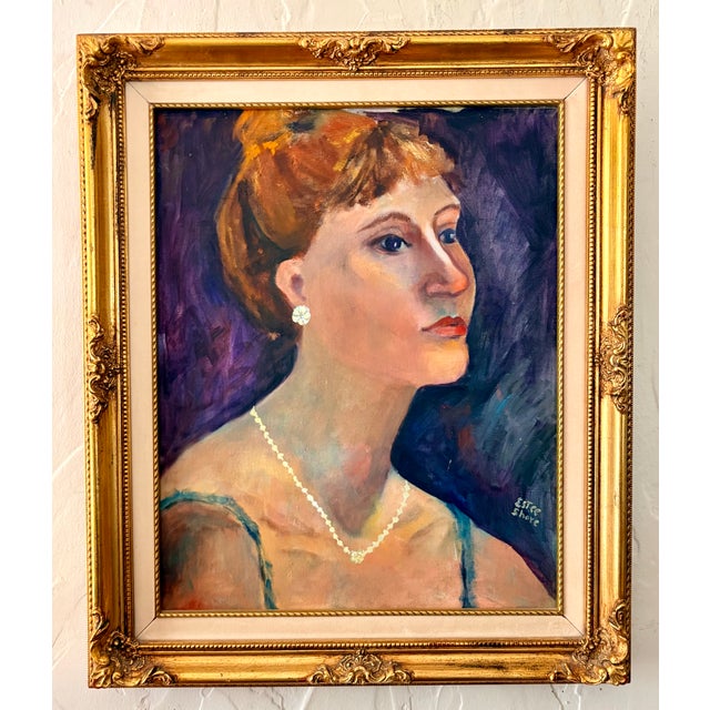 Mid 20th Century 1961 Portrait of a Lady, by Estee Shore For Sale - Image 5 of 12