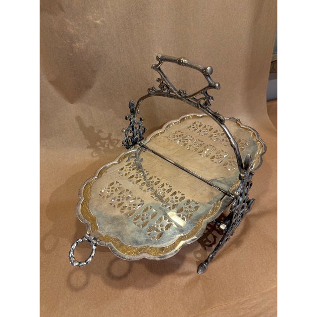 Antique Victorian Silver Plate Muffiniere For Sale - Image 4 of 5