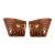 1980s Terracotta Murano Glass Mid Century Sconces - A Pair For Sale