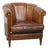 Cognac-Colored Leather Club Chair For Sale