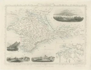 Map of the Crimea, 1851