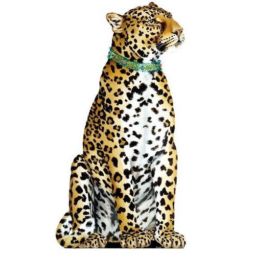 Katharine Barnwell Trompe L’oeil Leopard Umbrella Stand For Sale - Image 4 of 5