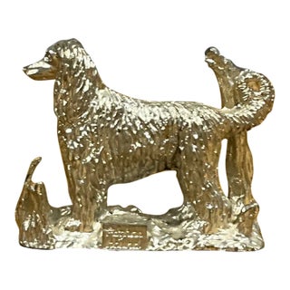 Vintage Cast Metal Afghan Hound For Sale
