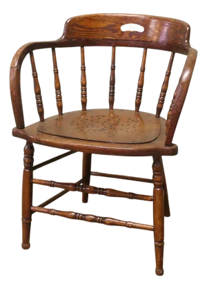 Antique Desk Chair in Oak, 1900