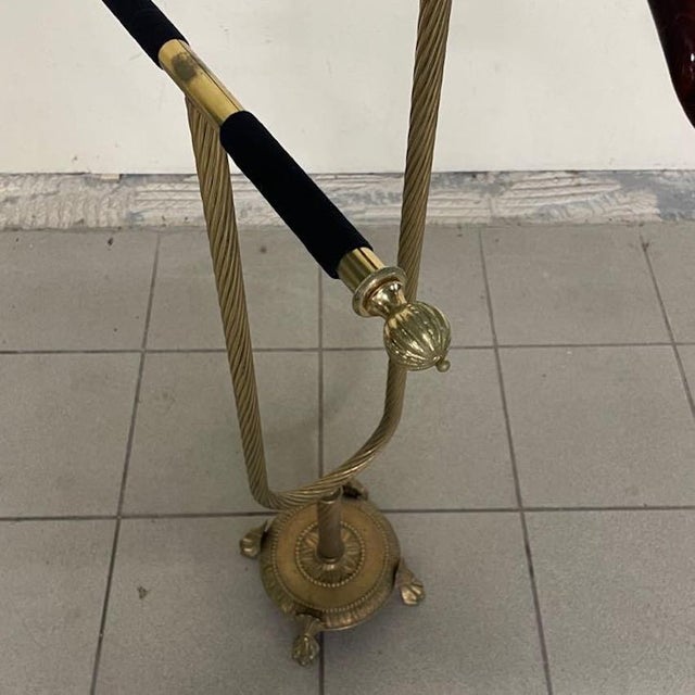 Brass and Wood Valet Stand from Maison Jansen, 1950s For Sale - Image 6 of 10