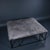 Animal Skin Modern Leather Ottoman Coffee Table With Metal Frame, 45" Square For Sale - Image 7 of 8