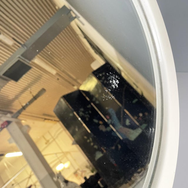 Cream Italian Space Age Adjustable Table Mirror in Plastic attributed to Filippo Panseca, 1970s For Sale - Image 8 of 14