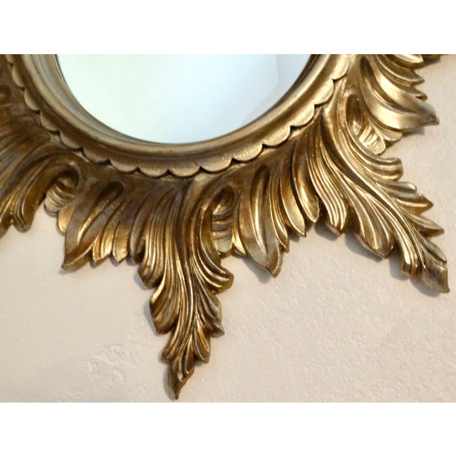 Vintage Italian Gilt Sunburst Mirror For Sale - Image 6 of 11