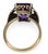 Art Deco 14k Gold Emerald-Cut Amethyst Ring For Sale - Image 4 of 5
