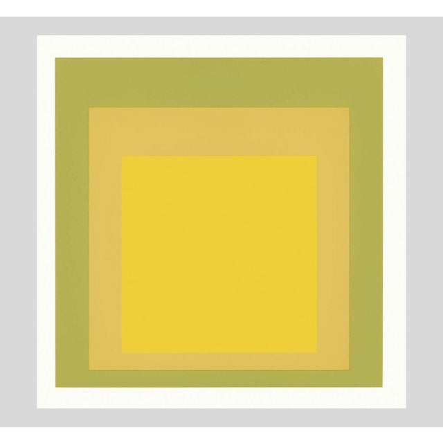 Original "Homage to the Square" serigraph (screenprint) "Departing in Yellow", printed in 1968 by Siebdruck-Atelier...