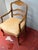 American Two-cTone Chevron Pattern Rattan Wicker Tall Back Chair With Spiral Arms For Sale - Image 3 of 3