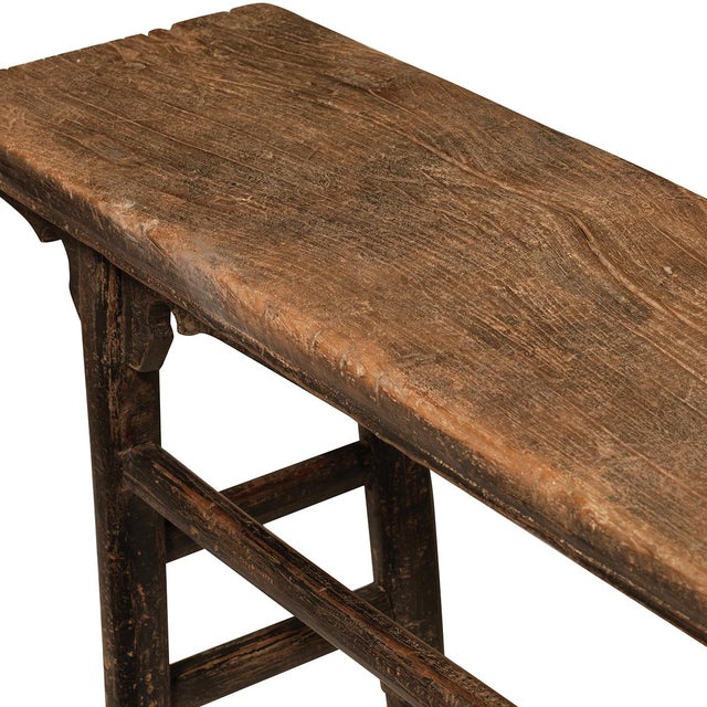 Antique Black Console with Rounded Legs For Sale - Image 5 of 6