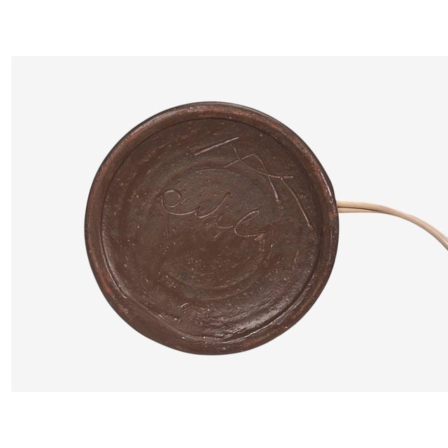 1960s Nils Kähler, Table Lamp, Brown Glazed Stoneware For Sale - Image 10 of 10